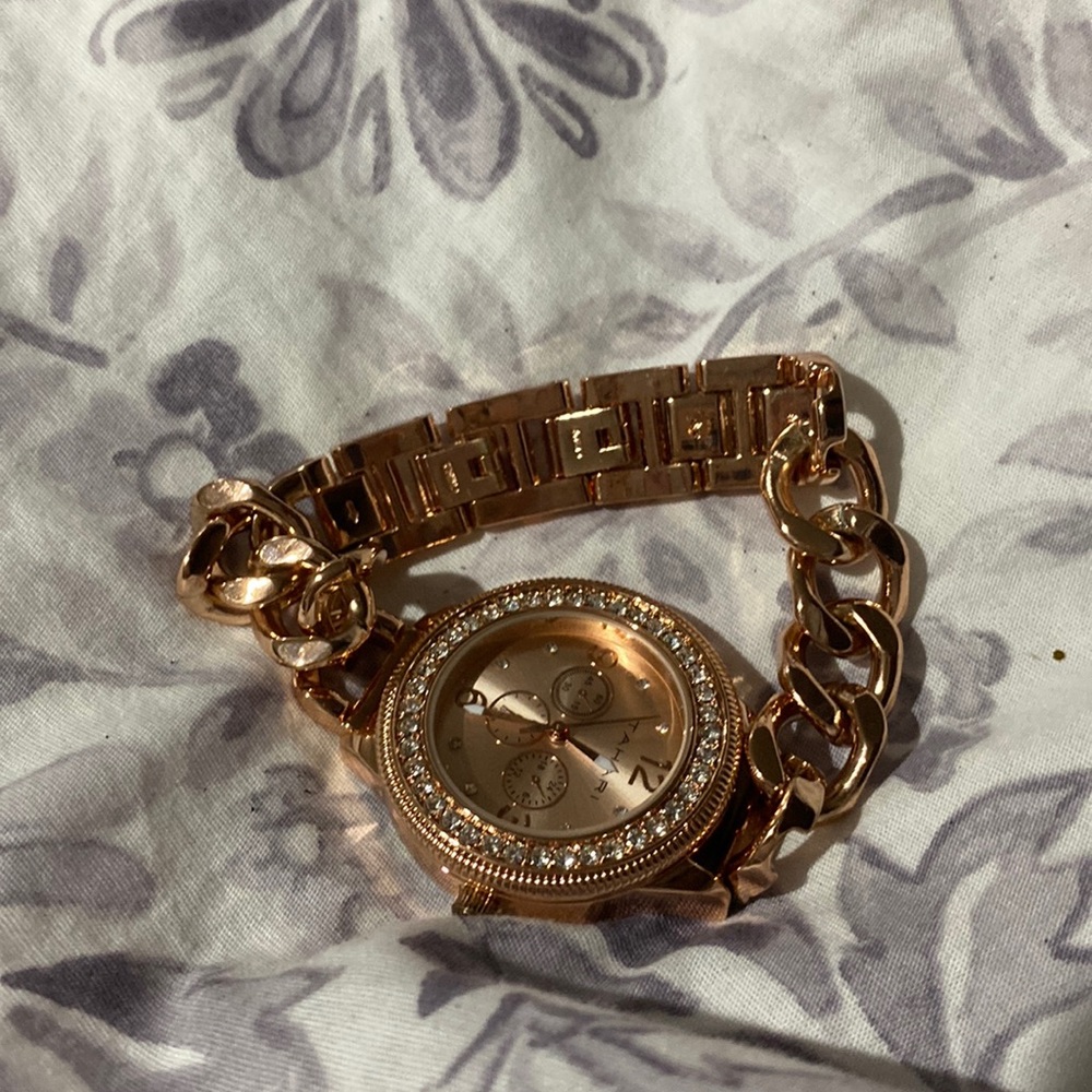 Rose gold watch